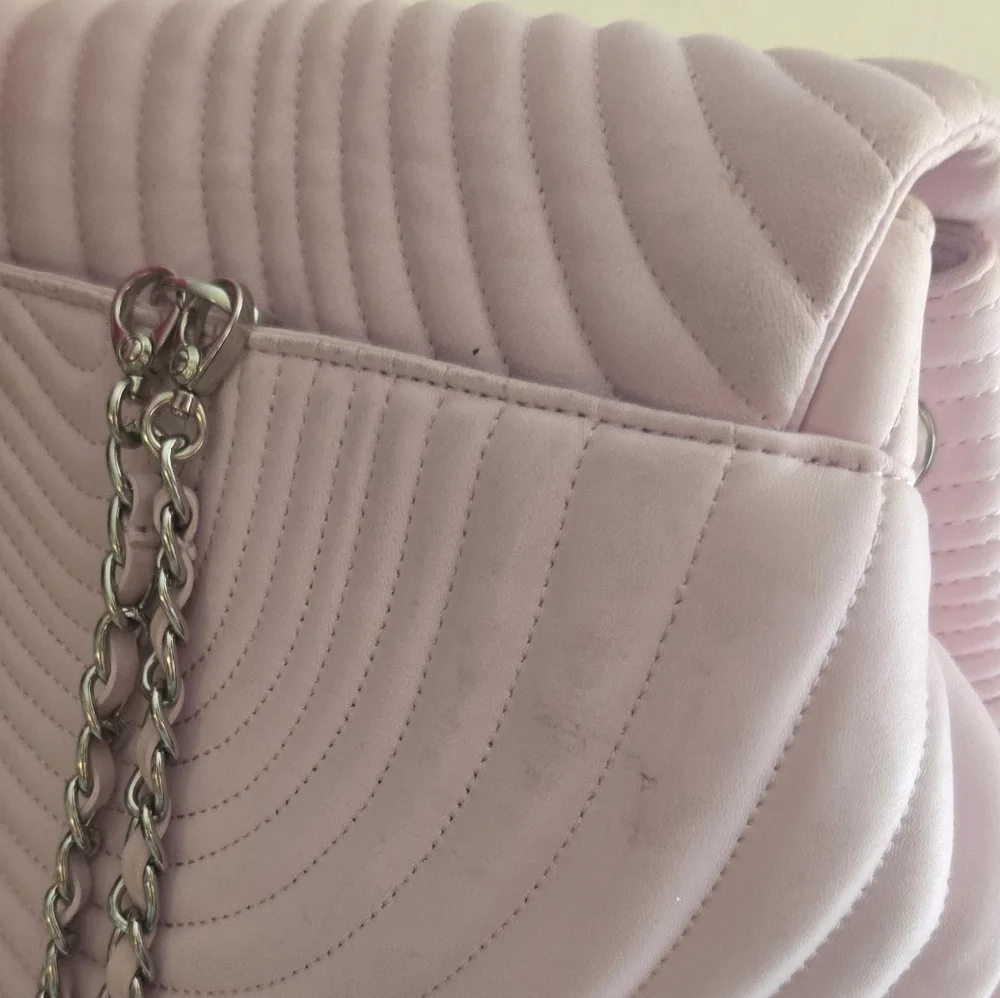 Vintage Rare Henri Bendel Convetible Light Pink Quilted Leather Backpack No 7